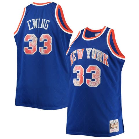 Lids Patrick Ewing New York Knicks Mitchell & Ness Hardwood Classics  1991-92 Split Swingman Jersey - Blue/Orange