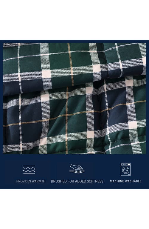 Shop Nautica Northsail Plaid Comforter & Pillow Sham Set In Green/navy
