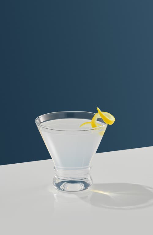 Joyjolt Afina Set Of 12 Stemless Martini Glasses In Clear