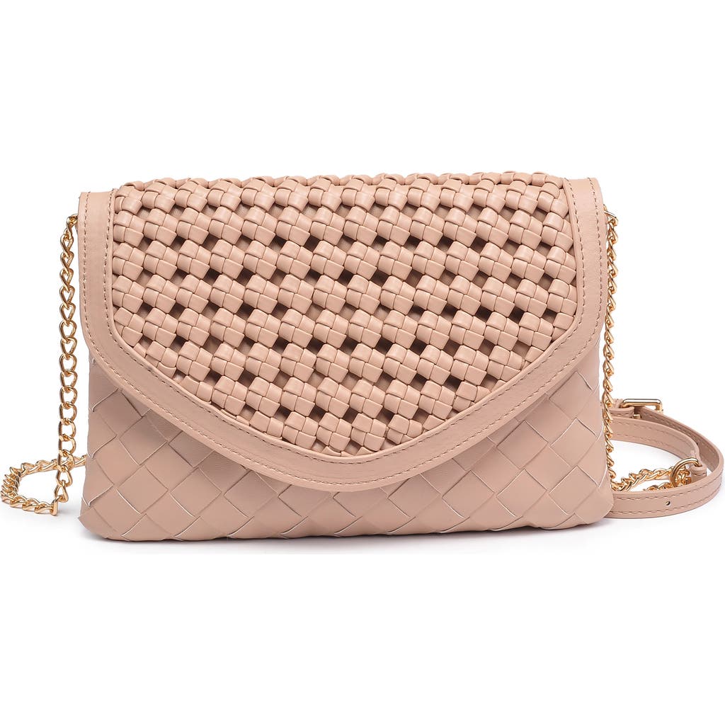 Urban Expressions Handbags Woven Flap Crossbody Bag In Natural