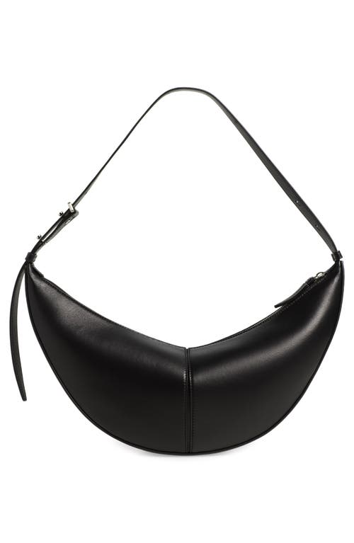 Proenza Schouler Slide Paneled Leather Shoulder Bag In Black