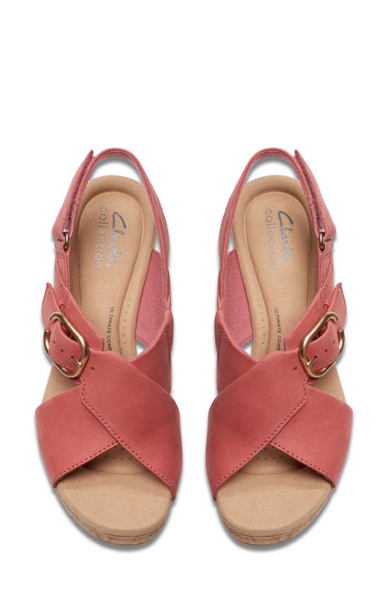 Shop Clarks ® Giselle Dove Platform Sandal In Blush Nubuck