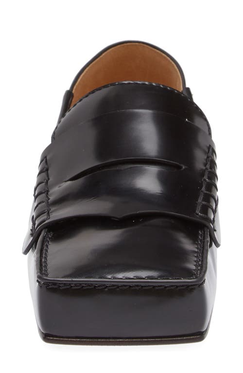 Shop Jacquemus Carré Penny Loafer In Black