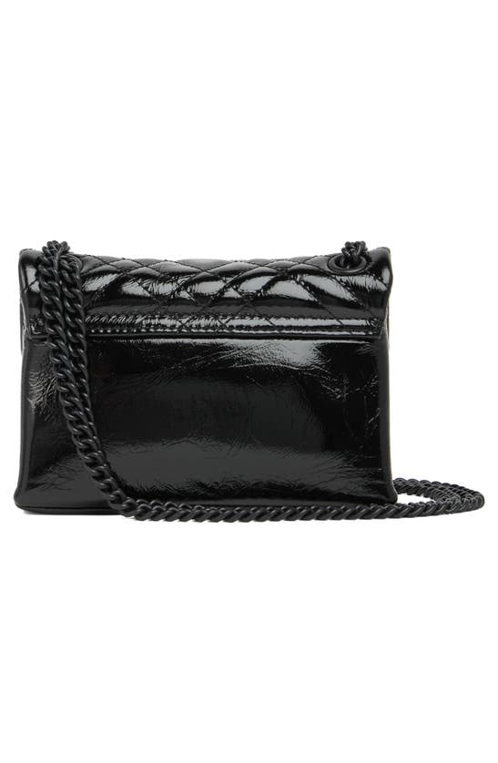 Kurt Geiger Mini Brixton Drench Patent Leather Shoulder Bag In Black