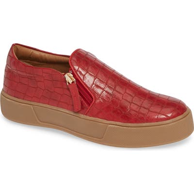 Very Volatile Speedman Fashion Zipper Sneaker, Red