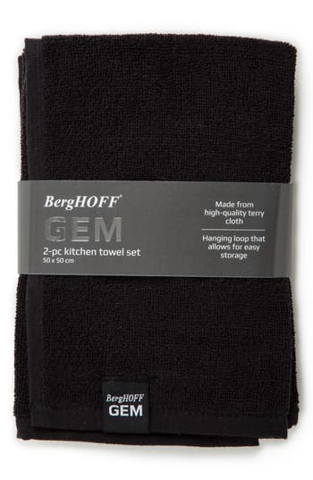 Berghoff 2-pack Gem Kitchen Towel In Black