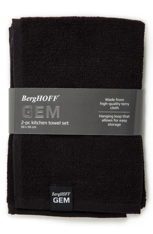 Berghoff 2-pack Gem Kitchen Towel In Black
