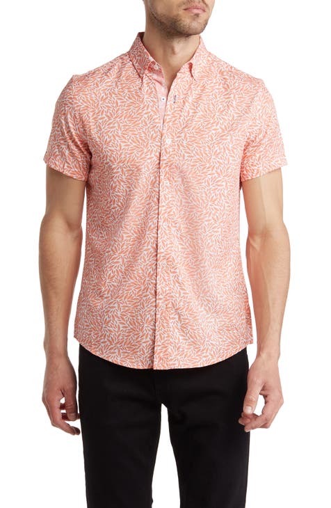 Leaf Short Sleeve Button-Down Shirt