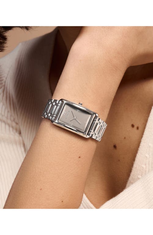 Olivia Burton Women's Grove Silver Stainless Steel Watch 23mm In Silver/ Earl Grey