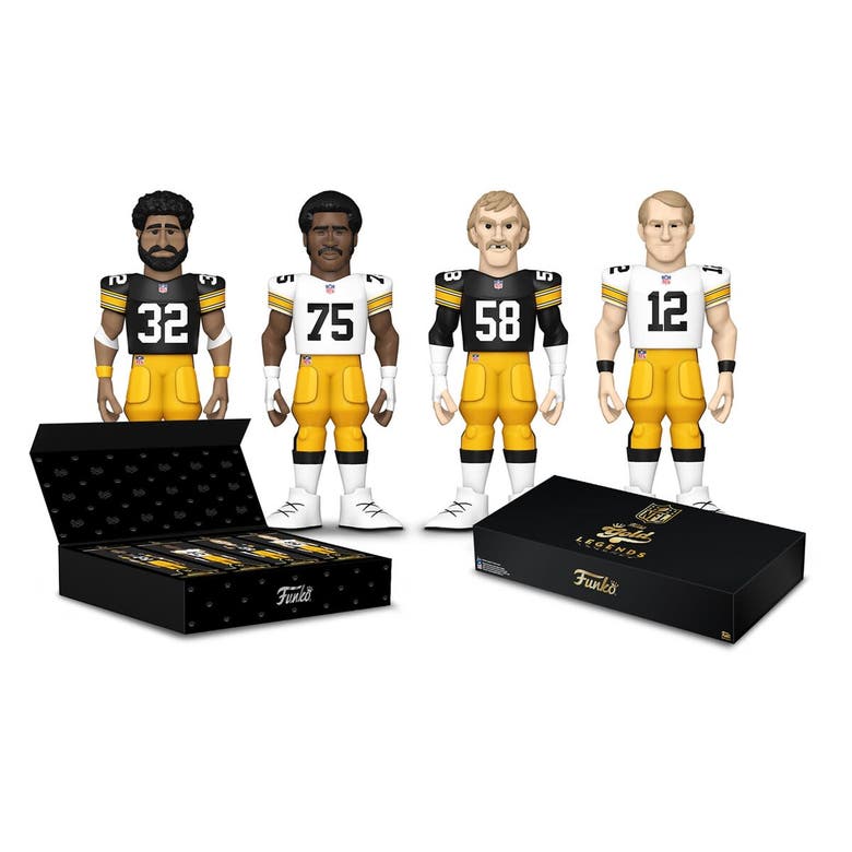 Shop Funko Pittsburgh Steelers  Fanatics Exclusive Nfl Rushmore Four-pack Vinyl Gold Legends 12'' Figures In Black