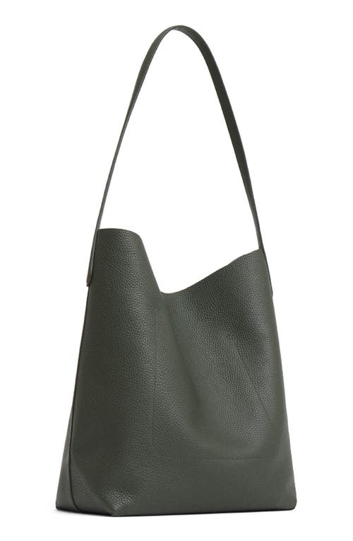 Shop Mansur Gavriel Everyday Cabas Leather Hobo Bag In Seaweed