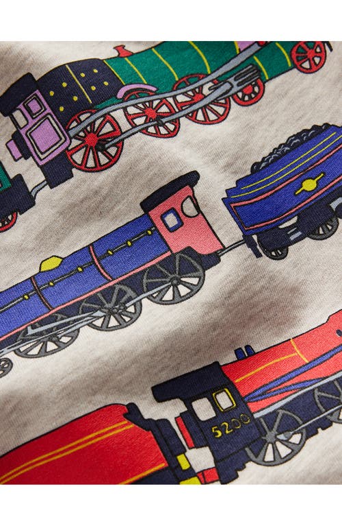 MINI BODEN MINI BODEN KIDS' TRAIN LONG SLEEVE COTTON GRAPHIC T-SHIRT 