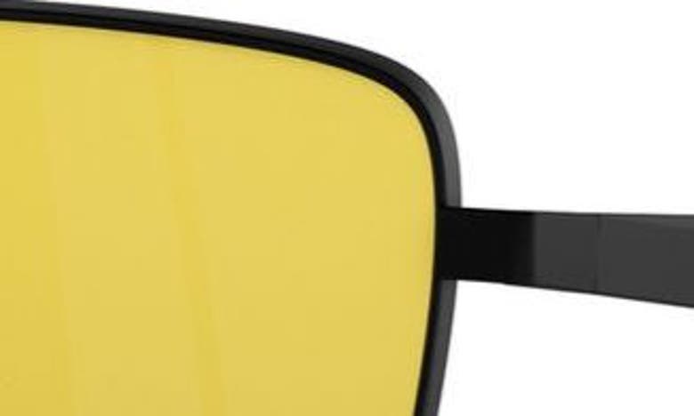 Scuderia Ferrari 60mm Rectangular Aviator Sunglasses In Yellow