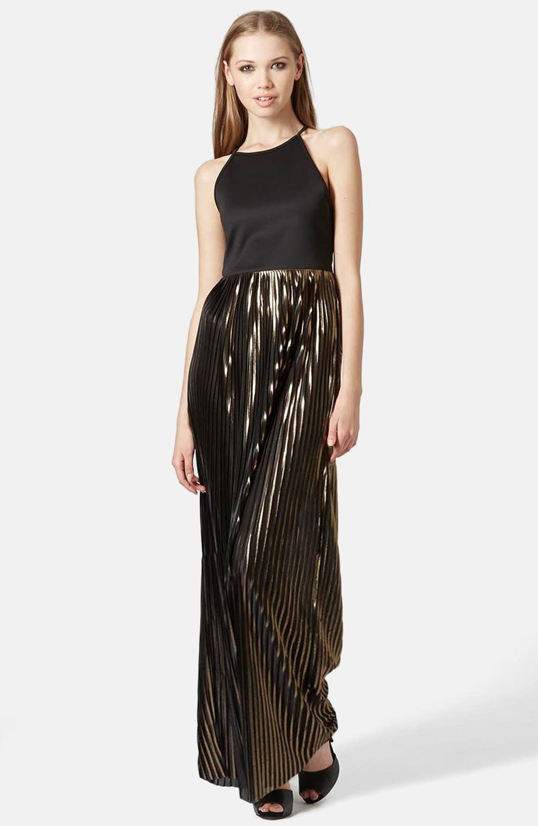 Strappy Pleated Maxi Dress Nordstrom