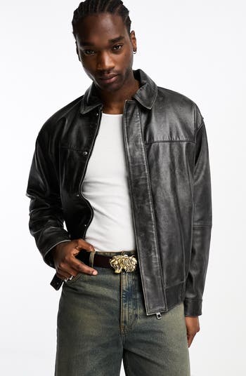 Men's Designer Leather Jackets & Tops