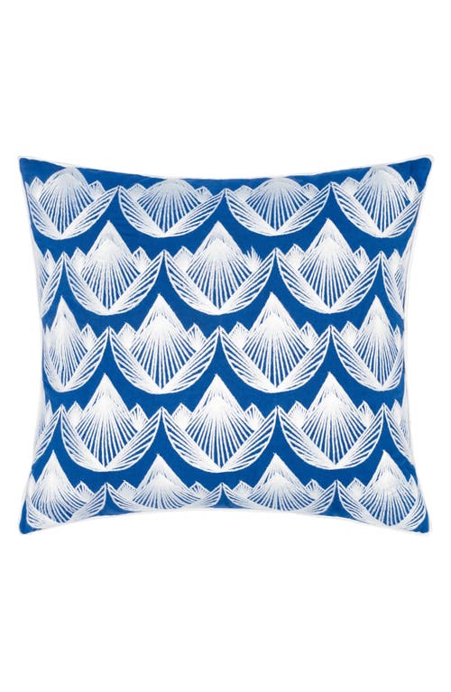 Rochelle Porter Lotus Cotton Accent Pillow In Blue