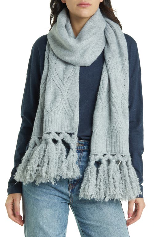 Mixed Stitch Scarf in Grey Monument