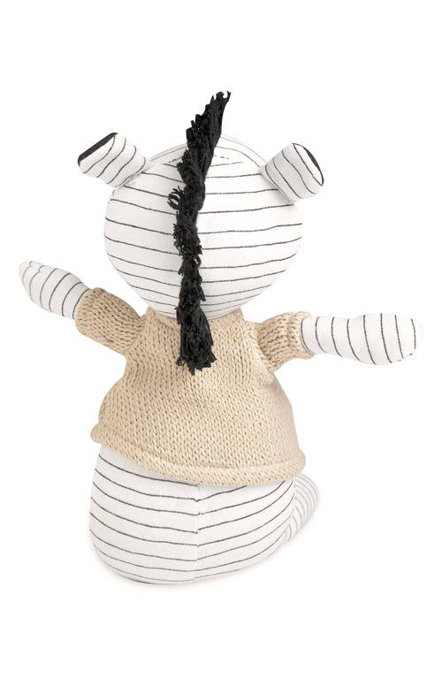 Crane Baby Plush Cotton Stuffed Animal In Black/ White