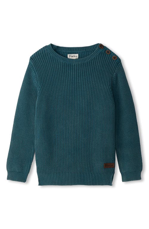 Shop Hatley Kids' Moroccan Blue Cotton Sweater