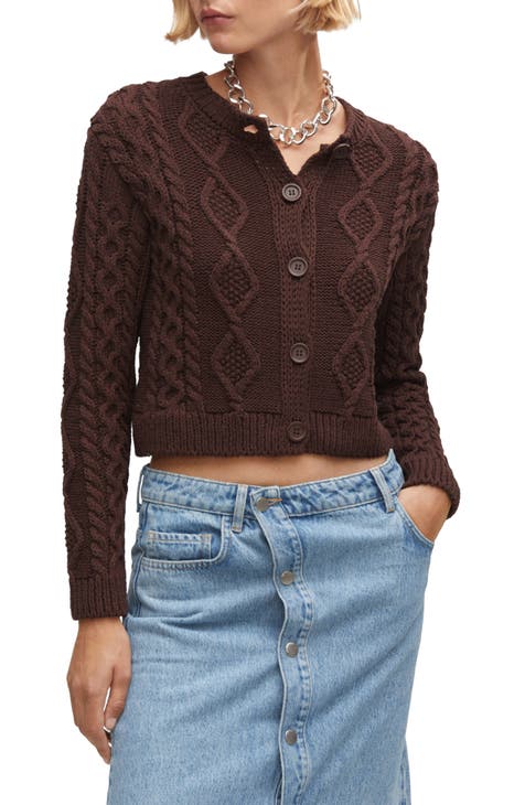 womens cropped cardigan sweater