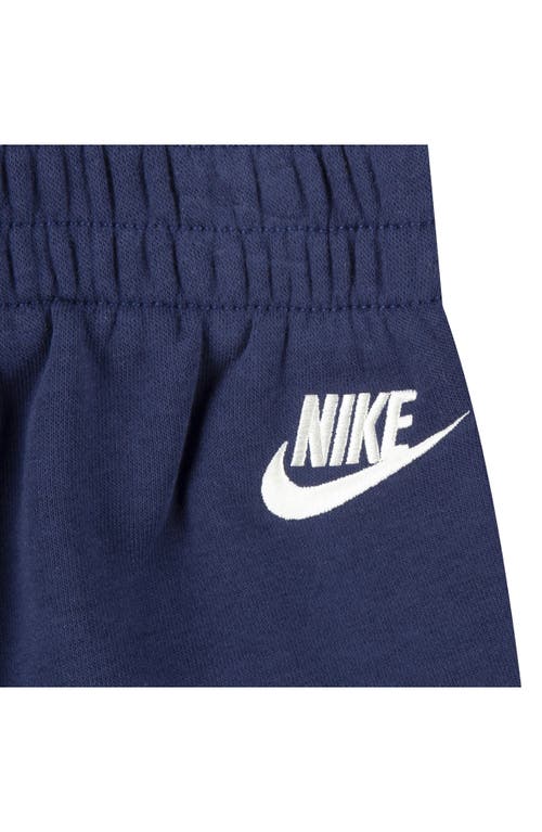 Nike Kids' Bouclé Trim Graphic Joggers In Midnight Navy
