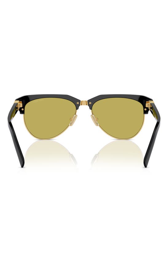 Shop Miu Miu 57mm Pilot Sunglasses In Black