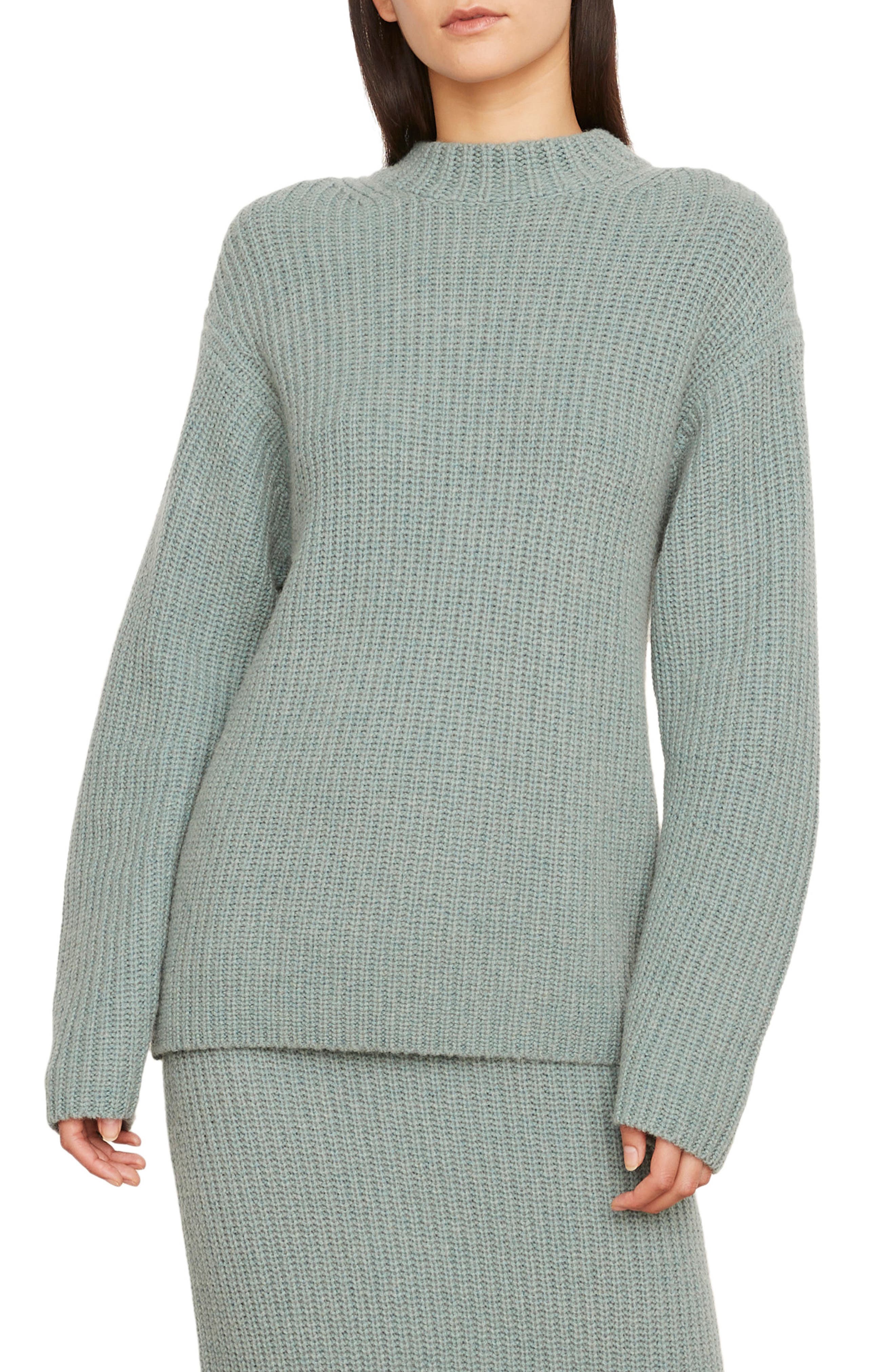 Vince Boxy Mock Neck Wool Blend Sweater Nordstrom