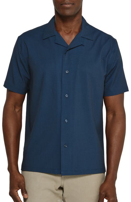 7 Diamonds Paulo Geometric Print Performance Camp Shirt at Nordstrom,