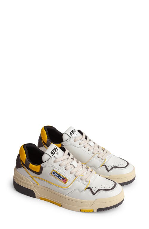 AUTRY CLC Low Top Sneaker Wht/gr/yl at Nordstrom,