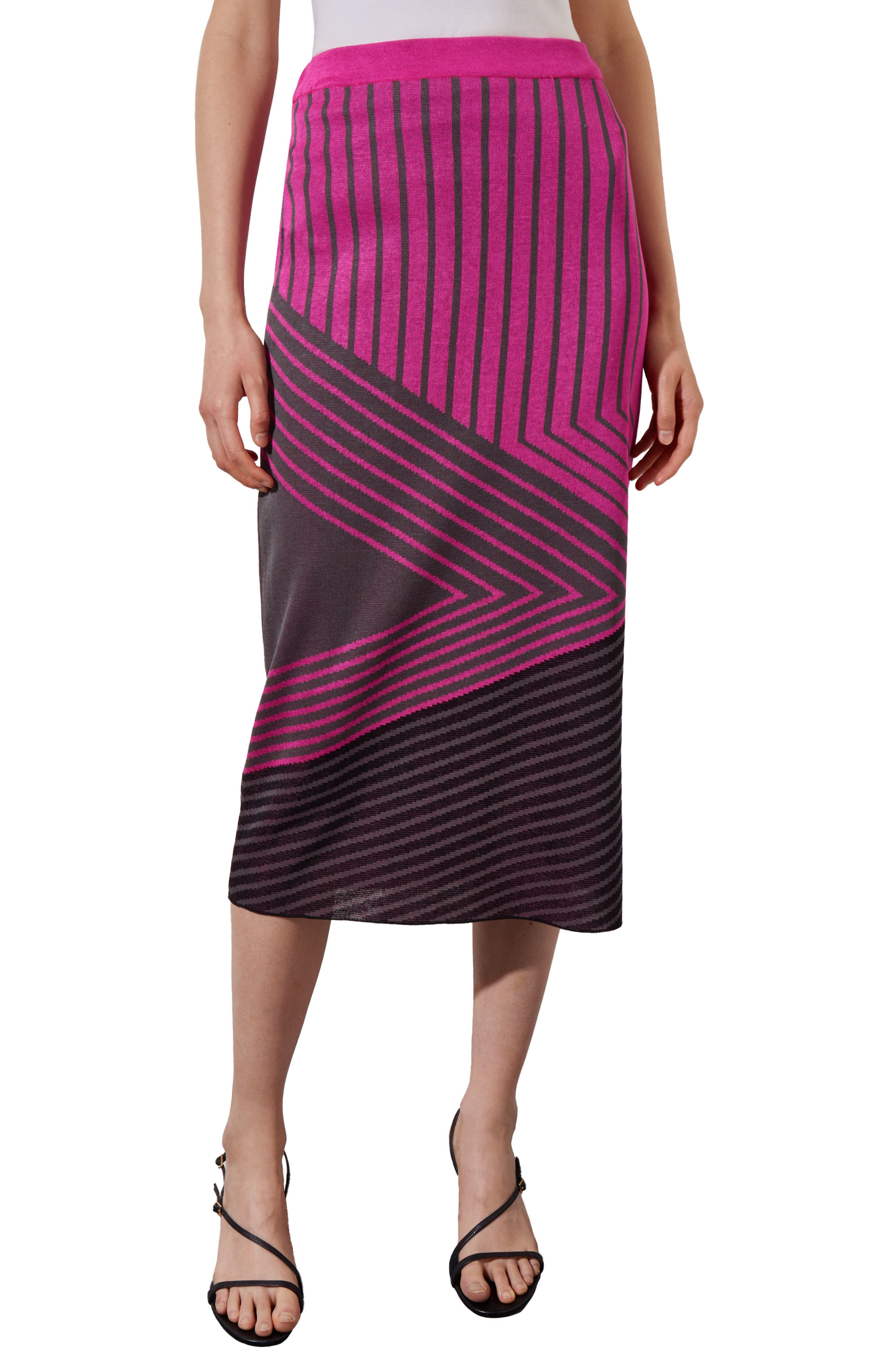 Amsale sleeveless midi pencil skirt - Purple