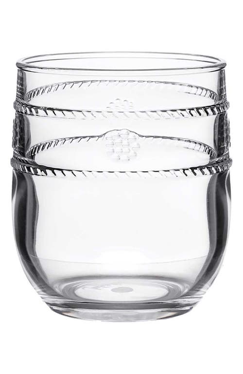 Juliska Isabella Acrylic Small Tumblers, Set Of 4 In Clear