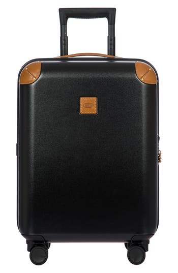 Bric's Amalfi 21" Carry-on Spinner Suitcase In Black/tan