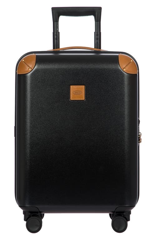 Shop Bric's Amalfi 21" Carry-on Spinner Suitcase In Black/tan