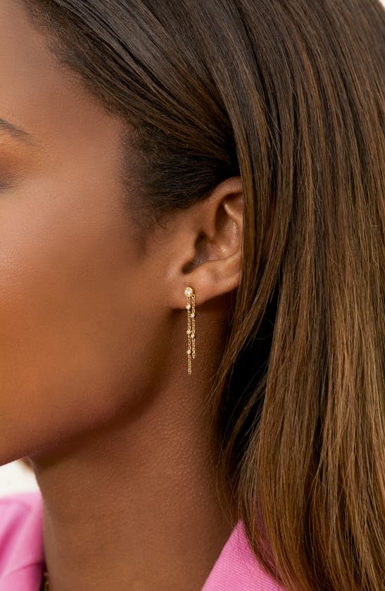 Bony Levy Monaco Diamond Linear Drop Earrings In 18k Yellow Gold