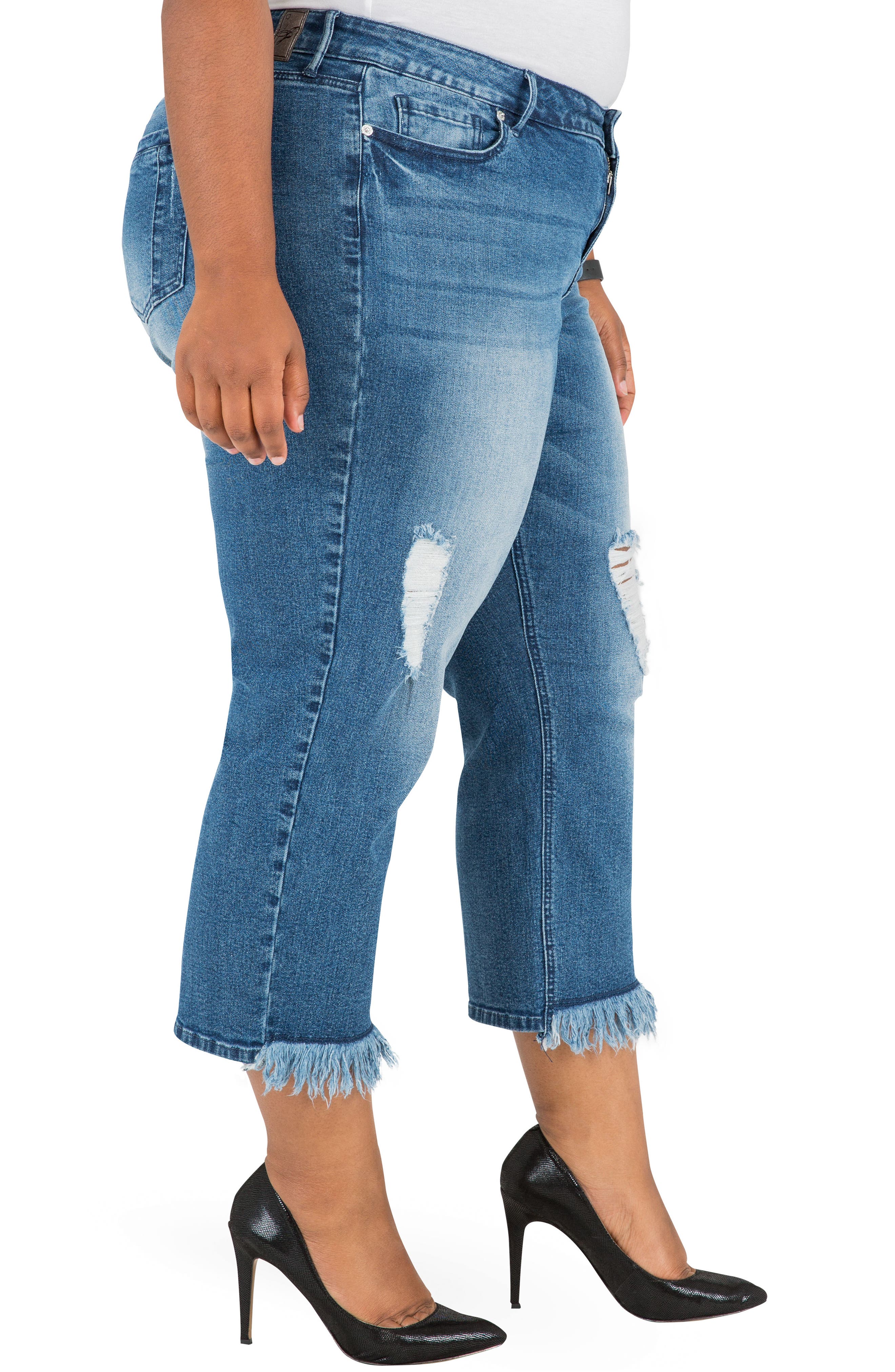 Poetic Justice Verla Frayed Hem Crop 