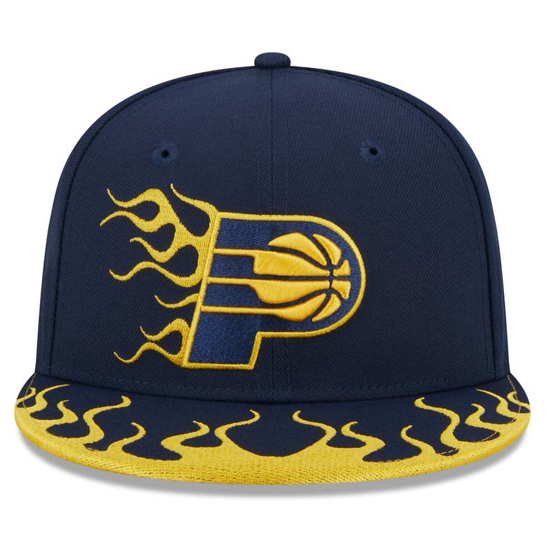 Shop New Era Navy Indiana Pacers  Rally Drive Flames 9fifty Snapback Hat