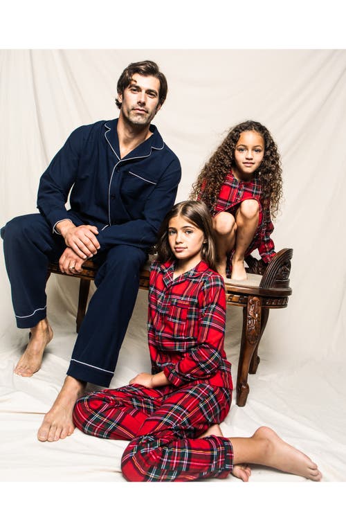 Shop Petite Plume Kids' Imperial Tartan Plaid Flannel Two Piece Pajamas In Red