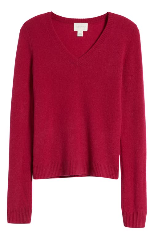 Caslonr Caslon(r) Cashmere V-neck Sweater In Pink Plumier