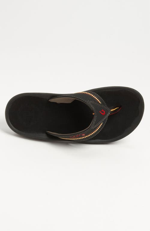 Shop Olukai 'kia'i Ii' Flip Flop In Black/black