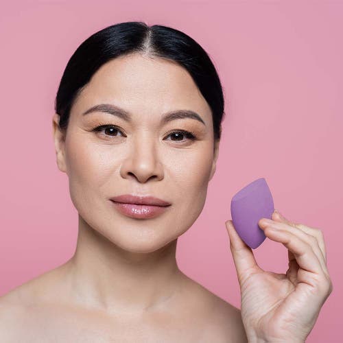 Pursonic Facial Makeup Blender Sponge With Stand In Purple