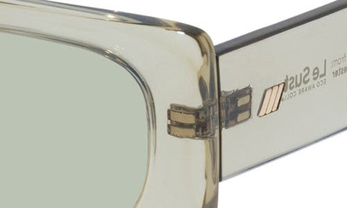 Shop Le Specs Rippled Rebel 53mm Rectangular Sunglasses In Olive Leaf