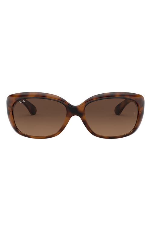 Ray-Ban Jackie 58mm Rectangular Sunglasses in Havana/Brown Gradient at Nordstrom