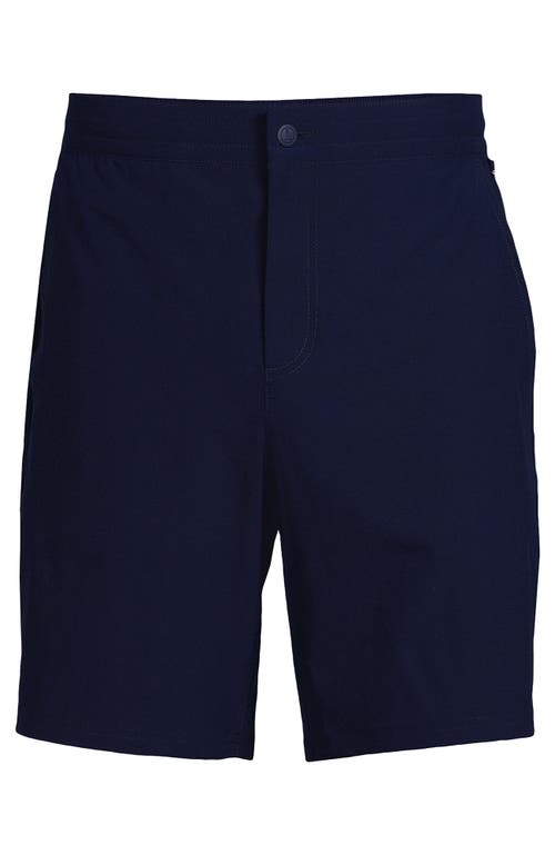 Shop Lands' End Shoreline 9" Swim Trunks In Deep Sea Navy