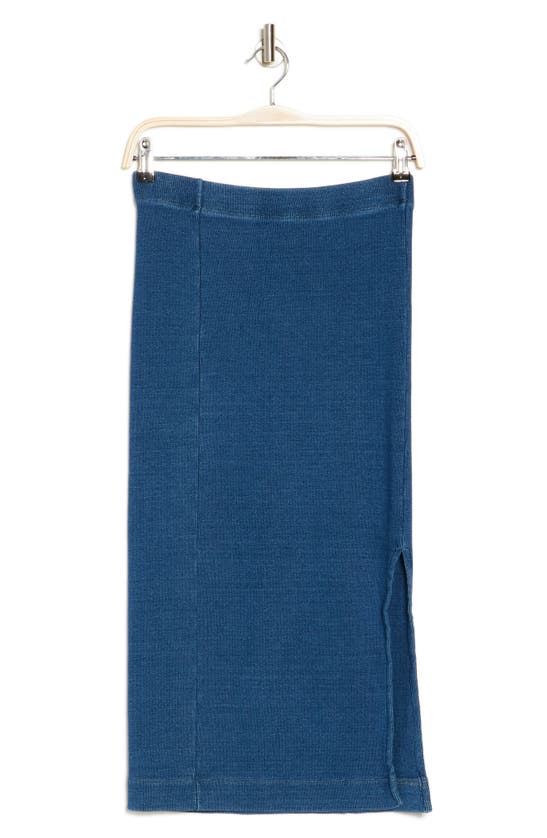 Shop Ag Scatri Knit Skirt In Indigo