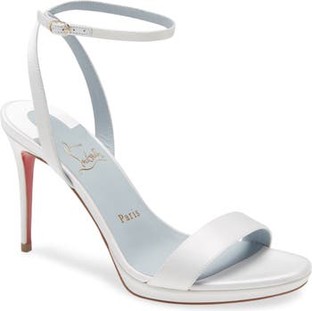 Christian Louboutin Loubi Queen Leather Ankle Strap Sandals worn