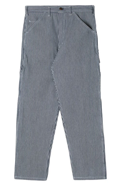 Shop Stan Ray Pinstripe Relaxed Straight Leg Painter Pants In Hickory Stripe