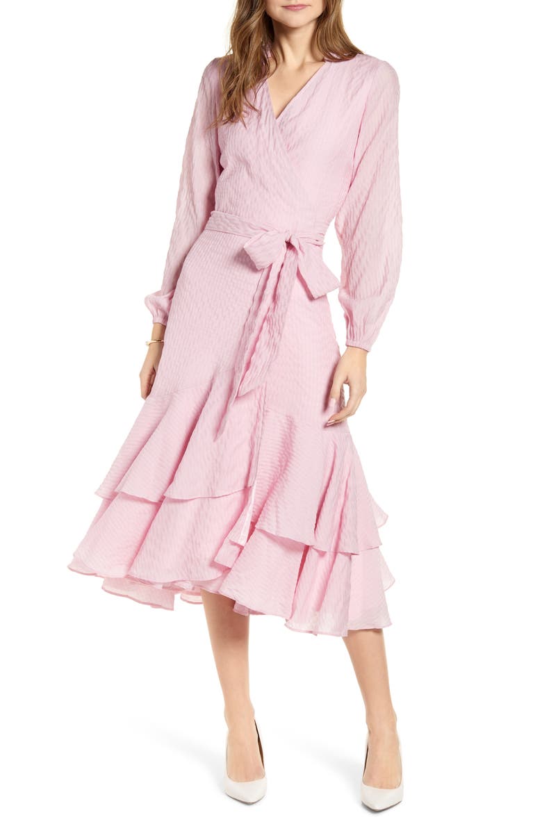 Rachel Parcell Seersucker Long Sleeve Wrap Dress (Nordstrom Exclusive ...