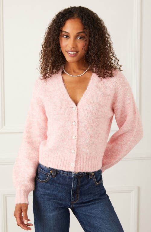 KAREN KANE KAREN KANE FAUX PEARL BUTTON CARDIGAN 