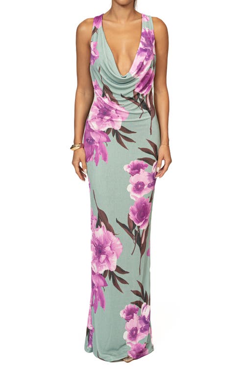 Shop Jluxlabel Highlights Floral Stretch Dress In Green