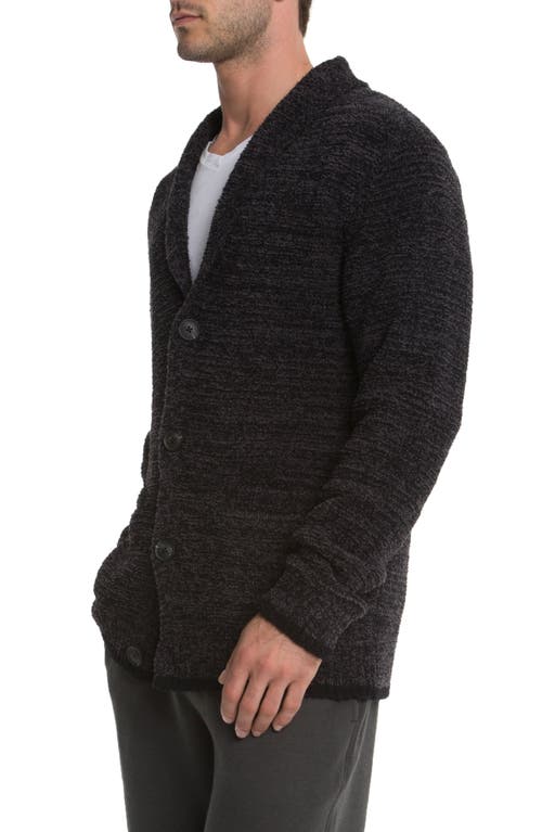 Barefoot Dreams Shawl Collar Cardigan In Carbon/black
